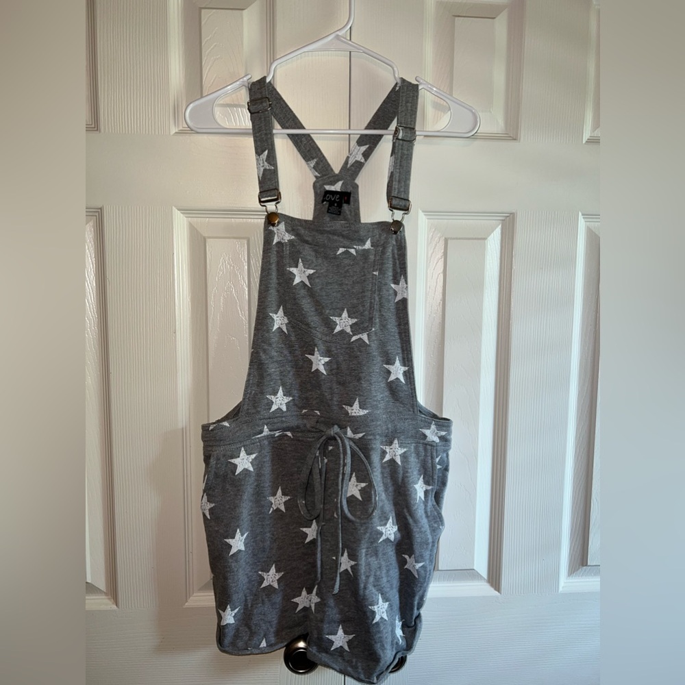 NWOT Star Print Cotton Overall Shorts